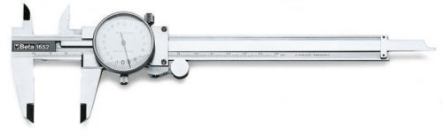 1652 Órás tolómérő nemesített acélból kemény műanyag dobozban, pontosság 0.02 mm