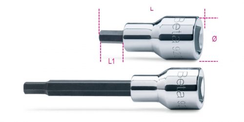 920PE 5L 1/2"-os imbusz-dugókulcs, krómozott, barnított hegy